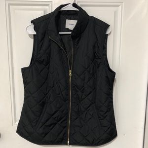 Black quilted vest